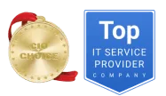 CIO Choice and Top IT Service Provider Company badges